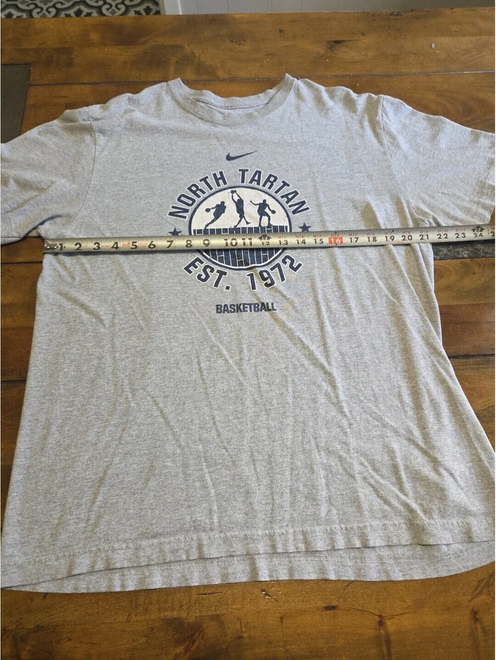 Nike North Tartan Girls Basketball T-Shirt XL Gray Minnesota AAU EYBL Elite